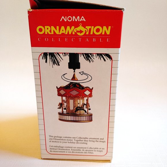 NOMA Ornamotion Carousel Horses Box Motor Ornament - Picture 4 of 9